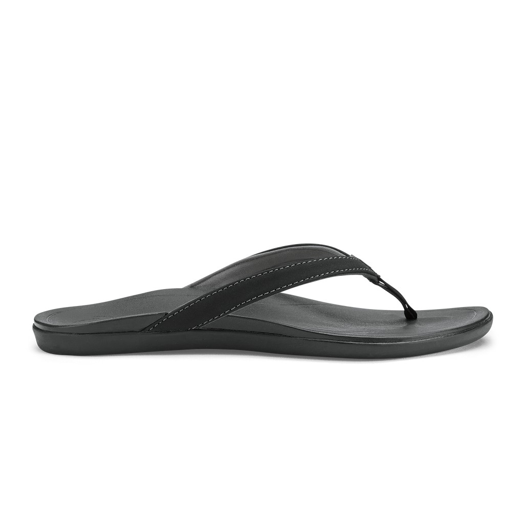 Olukai Zehentrenner Damen - Ho Opio Comfy & Classic Beach Schwarz - 09324YPWS